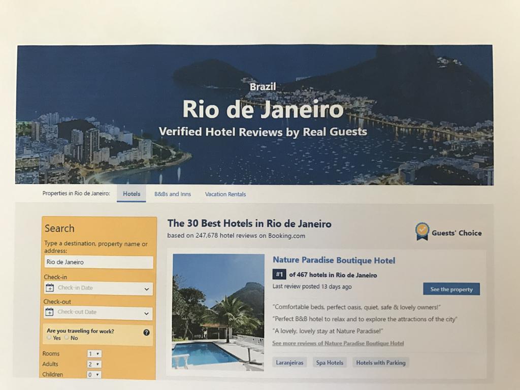 Nature Paradise Boutique Hotel Rio de Janeiro Exterior foto